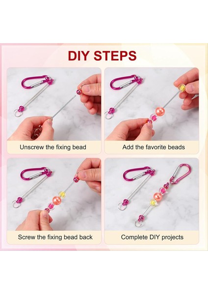 Boncuklu Anahtarlık Çubukları 24 Pcs Metal Boncuklu Anahtar Kezleri Boşluklar Toplu Yapım Malzemeleri Snap Hook Portakallı (Yurt Dışından) fiyatları