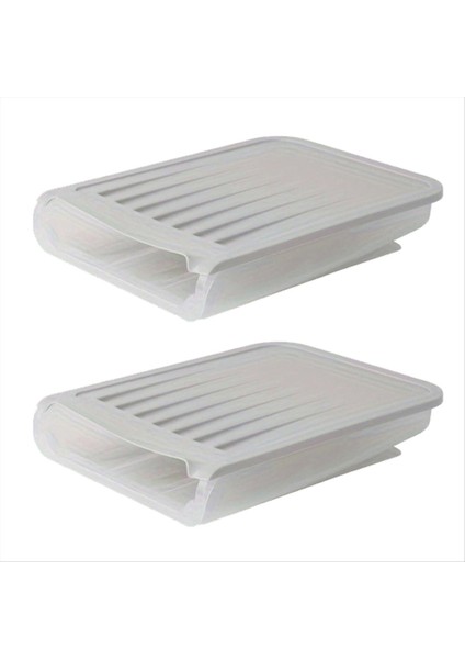 Otomatik Yuvarlanan Yumurta Kutusu Buzdolabı Daha Net Yumurta Sepeti Saklama Konteyneri Mutfak Saklama Kutusu Gri (Yurt Dışından)