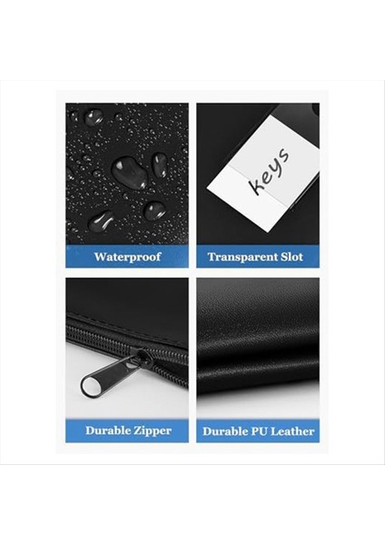 5 Paket Banka Depozito Para Poşetleri Fermuarlı Pu Torbalar Paralar Kozmetik Fatura Faturalar Için Etiketli Nakit Cüzdan Keseleri (Yurt Dışından) modelleri