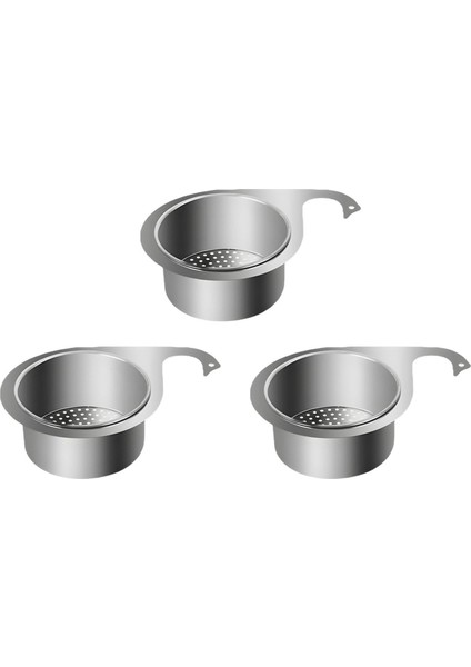 3x Çok Fonksiyonlu Drenaj Sepeti Paslanmaz Çelik Kuğu Lavabo Süzgeç Sepeti Asılı Filtre Sepetine Dokunun (Yurt Dışından)