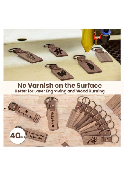 40 Adet Ahşap Anahtarlık Boşlukları Deri Kayışlarla Boşluklar Gravür Için Boş Deri Anahtarlıklar Dıy Çeşitli Anahtar Etiketler (Yurt Dışından) fiyatları