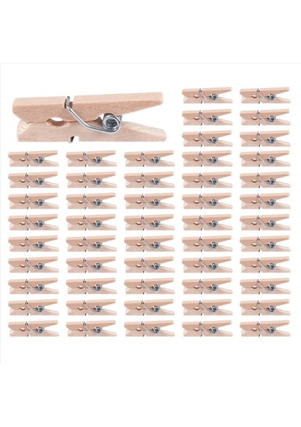 Mini Ahşap Giysiler Fotoğraf Kağıdı Peg Clothespin Craft Clips 25MM 400 Pcs (Yurt Dışından)