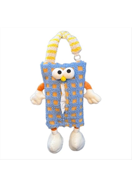 Sevimli Araba Doku Tutucu - Araba Arka Koltuk Doku Tutucu Peluş Karikatür Hayvan Doku Depolama Tutucu Asma Doku Kutusu D (Yurt Dışından)