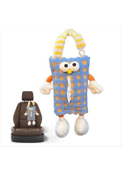 Sevimli Araba Doku Tutucu - Araba Arka Koltuk Doku Tutucu Peluş Karikatür Hayvan Doku Depolama Tutucu Asma Doku Kutusu D (Yurt Dışından) fırsatları