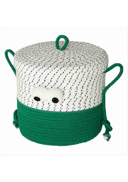 Karikatür Dokuma Depolama Sepeti Organizatör Kapak Pamuk Halat Desktop Snack Depolama A (Yurt Dışından)