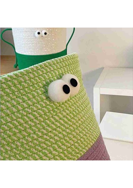 Karikatür Dokuma Depolama Sepeti Organizatör Kapak Pamuk Halat Desktop Snack Depolama A (Yurt Dışından) modelleri