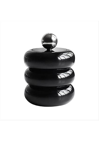 Qtıp Tutucu Dispenser Reçine Pamuk Swab Dispenser Masaüstü Jars Banyo Iskandin (Yurt Dışından)