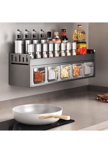 Duvara Monte Paslanmaz Çelik Baharat Rafı-Mutfak Baharatları Kavanozlar ve Organizatörler Için Çok Fonksiyonlu Depolama (Yurt Dışından) fiyatları