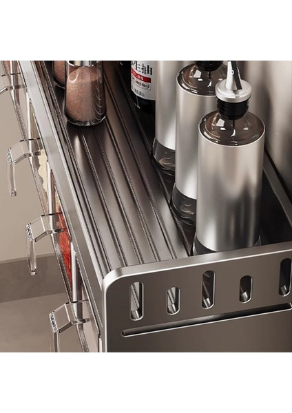 Duvara Monte Paslanmaz Çelik Baharat Rafı-Mutfak Baharatları Kavanozlar ve Organizatörler Için Çok Fonksiyonlu Depolama (Yurt Dışından) modelleri