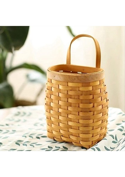 Ahşap Duvar Sepeti Masaüstü Meyve Atıştırmalık Saklama Kutusu Amerikan Pastoral Deri Kol El Yapımı Depolama Sepeti (Yurt Dışından) fiyatları