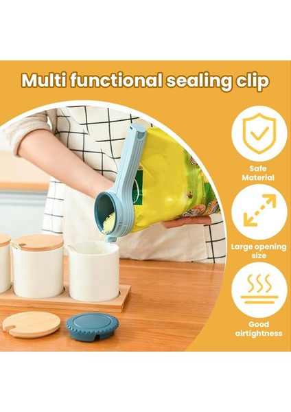 Sızdırmazlık ve Dökme Torba Kelepçesi Yeniden Kullanılabilir Depolama Sızdırmazlık Klipsi Patates Çip Çanta Tutucu Dökme Nozul Gıda Klipsi (Yurt Dışından) fiyatları