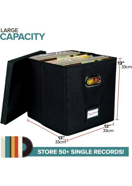 12 Inçlik Vinil Kayıt Saklama Kutusu 50 Pcs&#39 Den Fazla Kayıt Için Pratik Lp Kayıt Organizatör Kutuları Kullanır (Yurt Dışından) modelleri