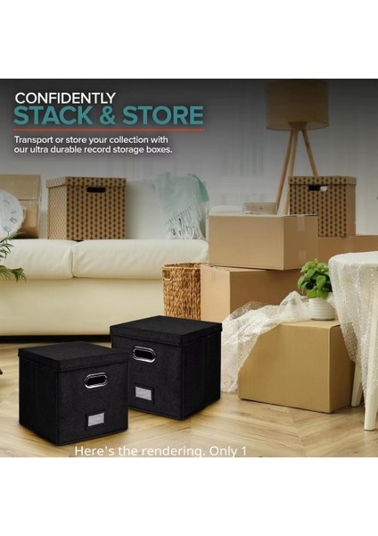 12 Inçlik Vinil Kayıt Saklama Kutusu 50 Pcs&#39 Den Fazla Kayıt Için Pratik Lp Kayıt Organizatör Kutuları Kullanır (Yurt Dışından) fırsatları