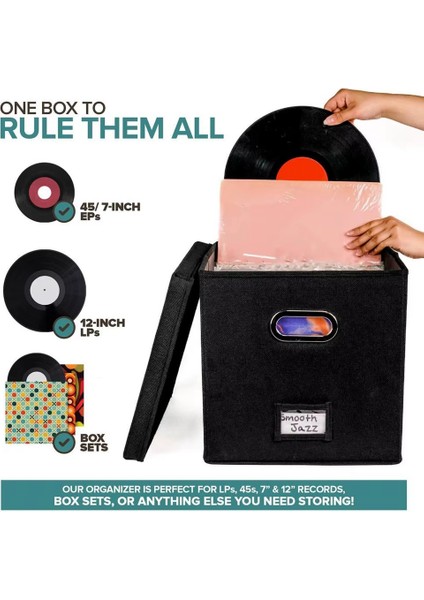 12 Inçlik Vinil Kayıt Saklama Kutusu 50 Pcs&#39 Den Fazla Kayıt Için Pratik Lp Kayıt Organizatör Kutuları Kullanır (Yurt Dışından) indirimleri