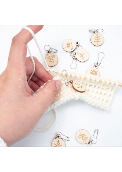 16PCS Örgü ve Tığ Işi Için Ahşap Saklama Kutusu Olan Çıkarılabilir Dikiş Işaretleyicileri Ahşap Tığ Işi Işaretleyici Takılar (Yurt Dışından) indirimleri