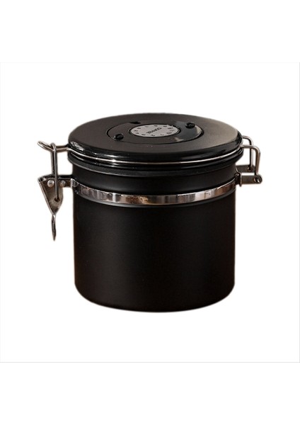 Kahve Tenekesi Hava Geçirmez Fasulye Konteyneri ile Tarih Izleyicisi Paslanmaz Çelik Mutfak Saklama Kutusu 1 2l Siyah (Yurt Dışından)