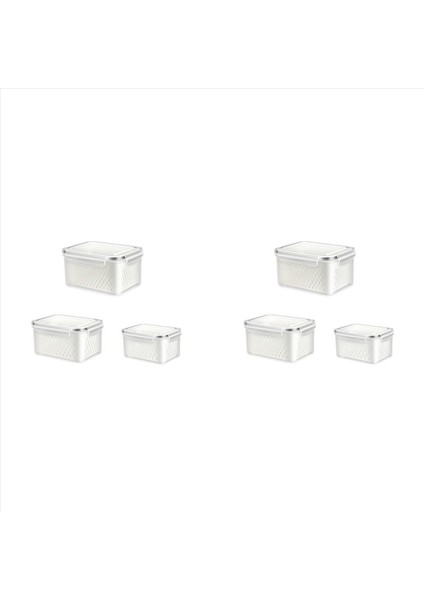 Buzdolabı Için Meyve Sebze Saklama Kapları 6 Paket Üretici Kaplar Üreticisi Buzdolabı Organizatör Kutuları Salata Için (Yurt Dışından)