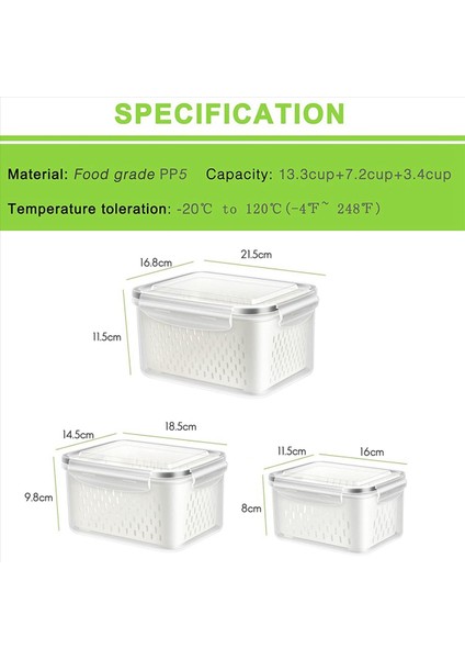 Buzdolabı Için Meyve Sebze Saklama Kapları 6 Paket Üretici Kaplar Üreticisi Buzdolabı Organizatör Kutuları Salata Için (Yurt Dışından) fırsatları