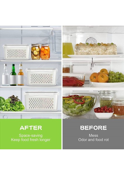 Buzdolabı Için Meyve Sebze Saklama Kapları 6 Paket Üretici Kaplar Üreticisi Buzdolabı Organizatör Kutuları Salata Için (Yurt Dışından) indirimleri