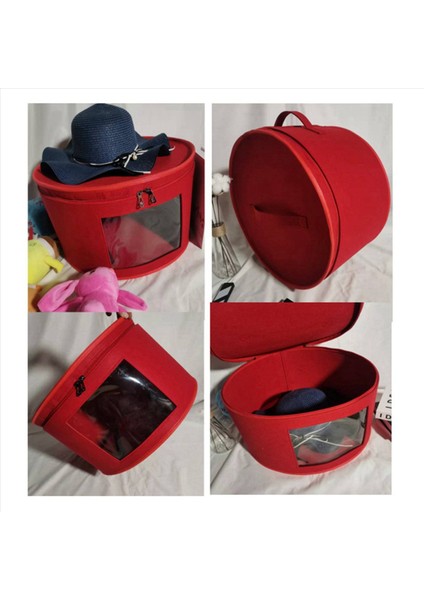 3x Şapka Kutusu Organizatör Yuvarlak Seyahat Şapka Kutuları Katlanabilir Şapka Depolama Çantası Kaplamalı Büyük Şapka Depolama Kutusu Şapka Kutuları D (Yurt Dışından) modelleri