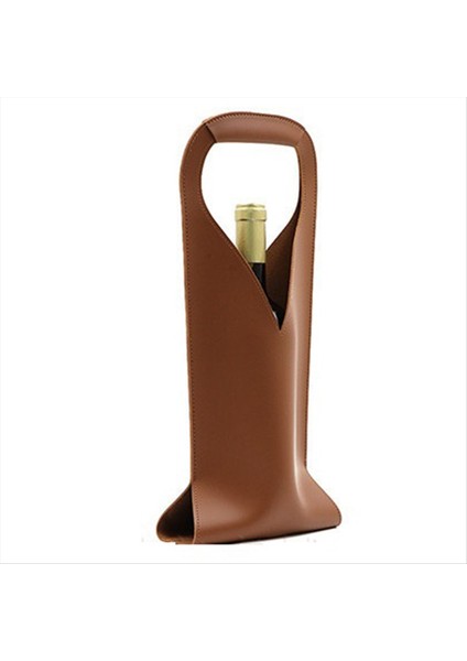 Deri Şarap Çantası Şarap Şişesi Tutucu El Çantası Çantası Noel Düğün Seyahat Doğum Günü C (Yurt Dışından)