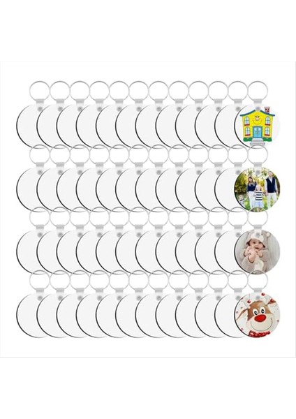 180 Adet Süblimasyon Anahtarlıkları Dıy A Için Uygun Toplu Çift Taraflı Isı Transferi Süblimasyon Dekoratif Boşluklarda (Yurt Dışından)