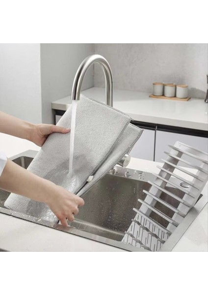 Ayrılmış Drenaj Çerçevesi Çıkarılabilir Çok Fonksiyonlu Kurutma Pedi ve Bulaşıklar Için Süperfinli Fiber Emici Ped (Yurt Dışından) modelleri