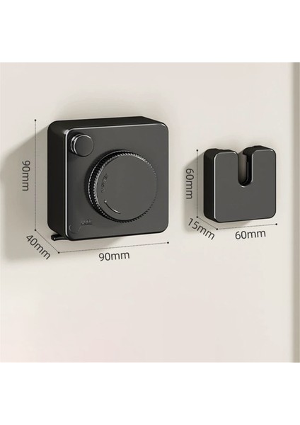 Geri Çekilebilir Çamaşır Kapalı Iç Mekan Açık Havada 14FT Ağır Iş Kıyafetleri Kurutma Çamaşır Hattı Duvara Monte Clothesline Siyah (Yurt Dışından) fiyatları