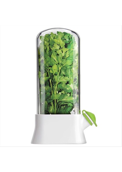 Herb Tasarrufu Kapsayıcı Anti-Crush Eko-Taze Fincan Sebze ve Bitki Taze Tutma Fincanı Su Rezervuarı Kılıfı Beyaz (Yurt Dışından)