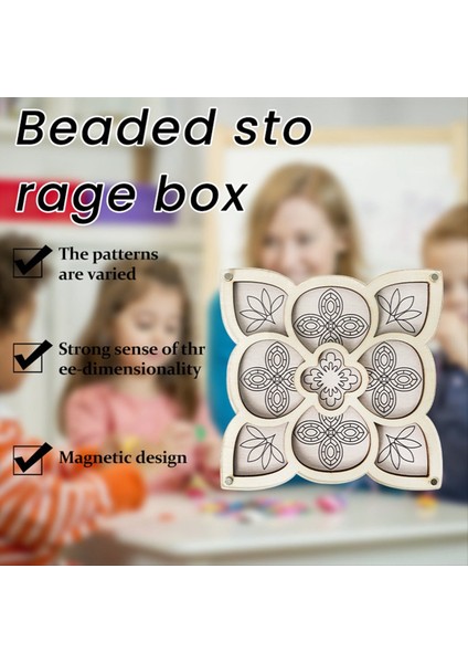 Ahşap Boncuk Depolama Tepsisi Çiçek Boncuk Beslemesi Depolama Tepsisi Boncuk Kutusu Kapalı Boncuk Tepsisi Kapak Çiçek Boncuk Işçiliği Aksesuar (Yurt Dışından) fırsatları