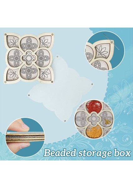 Ahşap Boncuk Depolama Tepsisi Çiçek Boncuk Beslemesi Depolama Tepsisi Boncuk Kutusu Kapalı Boncuk Tepsisi Kapak Çiçek Boncuk Işçiliği Aksesuar (Yurt Dışından) indirimleri