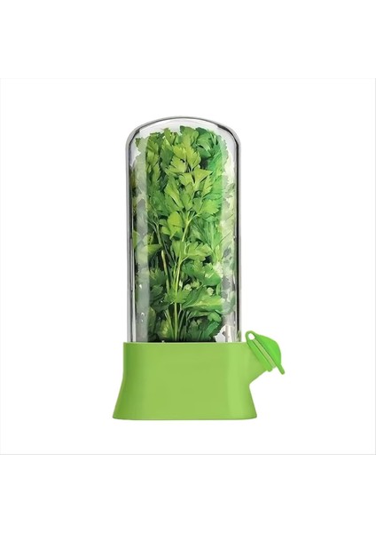 Herb Tasarrufu Kapsayıcı Anti-Crush Eko-Taze Fincan Sebze ve Bitki Taze Tutma Kabı ile Su Rezervuarı Çanta Yeşil (Yurt Dışından)