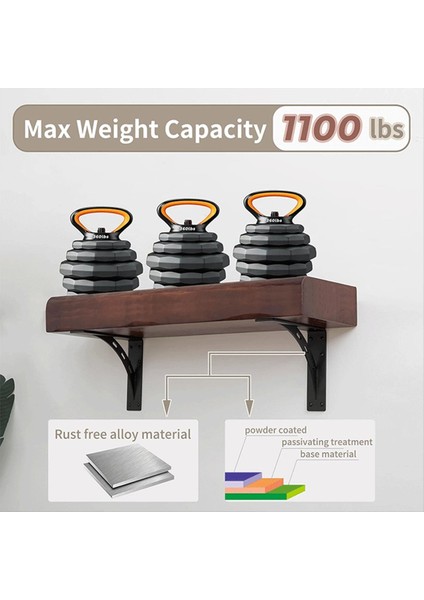 Ağır Hizmet Tipi Raf Braketleri Maksimum Yük 1100 Lbs Premium Metal Mantel Braketleri (2 Set) Şömine Mantel Braketleri (Yurt Dışından) modelleri