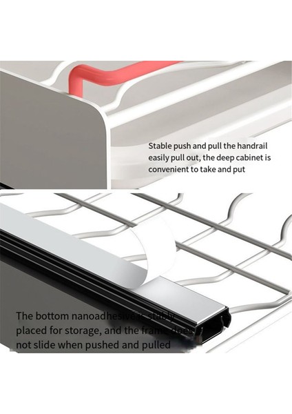 Dolap Rafı Çekme Depolama Tepsisi Mutfak Aksesuarları A (Yurt Dışından) fırsatları