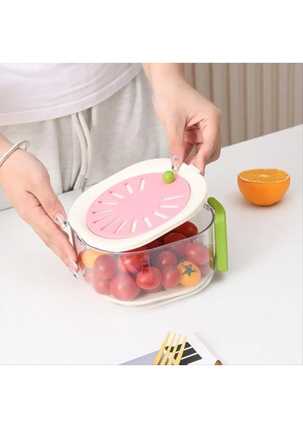Drenaj Sepet Meyve Yıkama Sepeti Drenaj Sepeti Sevimli Çok Fonksiyonlu Gıda Saklama Kabı (Yurt Dışından) fiyatları