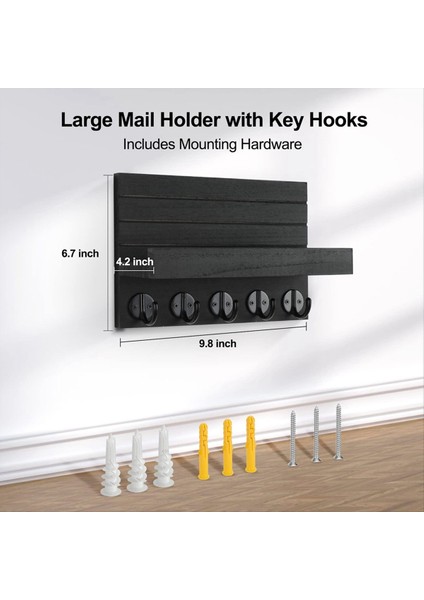 Raflı Duvar Dekoratif Anahtar ve Posta Tutucusu Için Anahtar Tutucu Torbalar Katlar Şemsiye Için Büyük Kancalar Vardır (Yurt Dışından) fırsatları