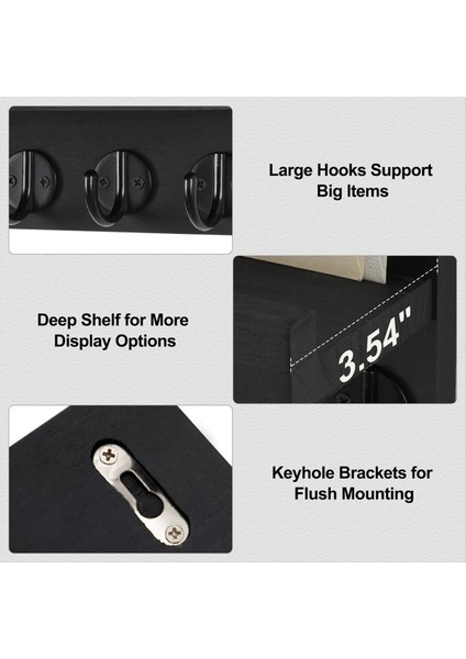 Raflı Duvar Dekoratif Anahtar ve Posta Tutucusu Için Anahtar Tutucu Torbalar Katlar Şemsiye Için Büyük Kancalar Vardır (Yurt Dışından) indirimleri