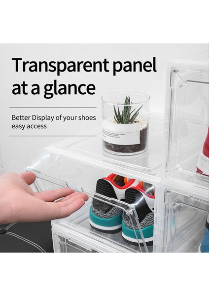 Sert Plastik Spor Ayakkabı Kutusu Plastik Ayakkabı Kutusu Toz Geçirmez Ayakkabı Depolama Kutusu Ayakkabı Rafı Istiflenebilir Dolap Saklama Kutusu Beyaz (Yurt Dışından) modelleri