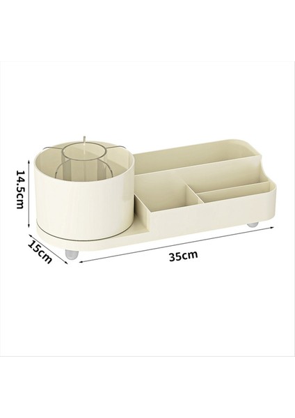 Vanity 360 ° Dönen Kozmetik Ekran Çantası Için Büyük Kapasiteli Makyaj Fırçası Organizatörü Kozmetikler Için Makyaj Fırçaları Kupası (Yurt Dışından) modelleri