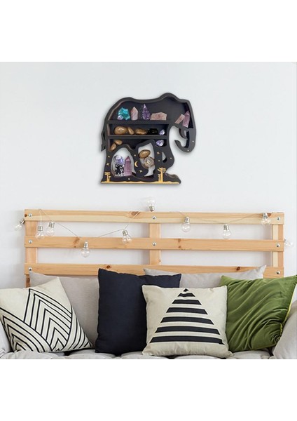 Fil Kristal Duvar Rafı Ahşap Duvar Raf Kristal Ekran Depolama Rafı Asma Yüzen Raf (Yurt Dışından) fiyatları