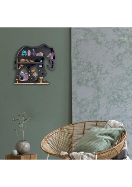 Fil Kristal Duvar Rafı Ahşap Duvar Raf Kristal Ekran Depolama Rafı Asma Yüzen Raf (Yurt Dışından) fırsatları