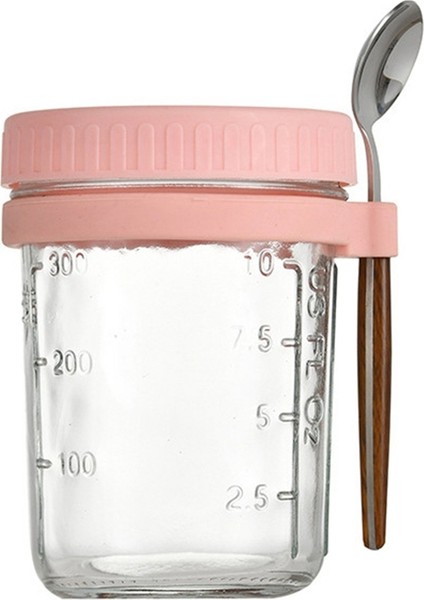 Tahıl ve Yoğurt Için Kullanılan Kapak ve Kaşıklı 350 ml Kapalı Cam Kavanozlar Yulaf Ezmesi Kavanoz Seti Yeniden Kullanılabilir (Yurt Dışından) fiyatları