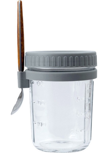 Tahıl ve Yoğurt Için Kullanılan Kapak ve Kaşıklı 350 ml Kapalı Cam Kavanozlar Yulaf Ezmesi Kavanoz Seti Yeniden Kullanılabilir (Yurt Dışından) modelleri