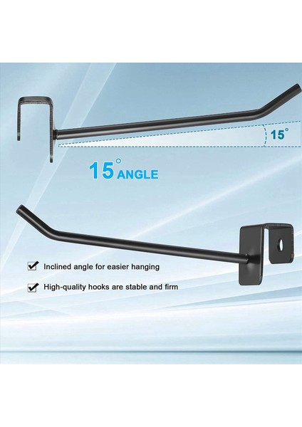 96 Pcs Gridwall Kancaları 4 Inç Siyah Metal Panel Hook Askı Kare Tüp Slatwall Kancalar Kabin Ceket Kanca Peg Kancaları (Yurt Dışından) modelleri