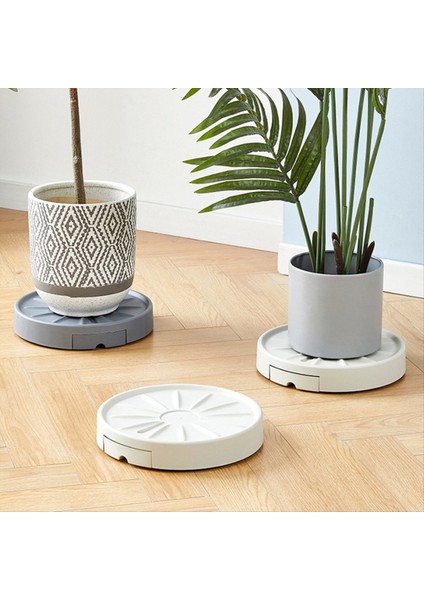 Gizli Tekerlekler ile Bitki Standı Drenaj Tepsisi ile 13 Inç Bitki Standı Ekiciler Için 360 ° Yuvarlanma Tekerlekleri Bitki Beyaz (Yurt Dışından) indirimleri