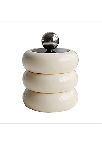 Qtıp Tutucu Dispenser Reçine Pamuk Swab Dispenser Masaüstü Jars Banyo Nordic Style Banyo Teneke Kutu Depolama C (Yurt Dışından)