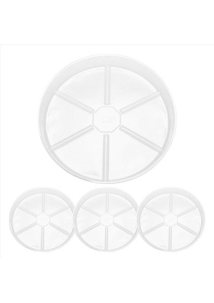 4 Paket Berrak Bitki Tabağı 12 Inç Plastik Bitki Tabakları Kapalı Açık Bahçe Için Dayanıklı Daha Kalın Bitki Tepsisi Saksı Saksı (Yurt Dışından)