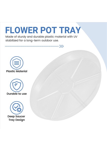 4 Paket Berrak Bitki Tabağı 12 Inç Plastik Bitki Tabakları Kapalı Açık Bahçe Için Dayanıklı Daha Kalın Bitki Tepsisi Saksı Saksı (Yurt Dışından) indirimleri