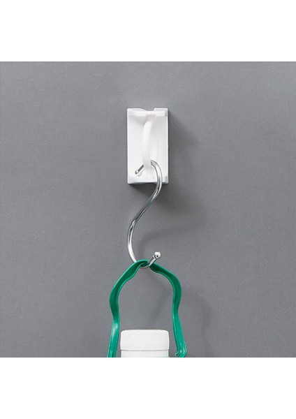 8pcs Perde Çubuk Tutucu Kelepçeler Kendi Kendinden Yapışkan Giysiler Demiryolu Braketi 360 Döndürme Üçgen Halka Ayarlanabilir Kancalar (Yurt Dışından)