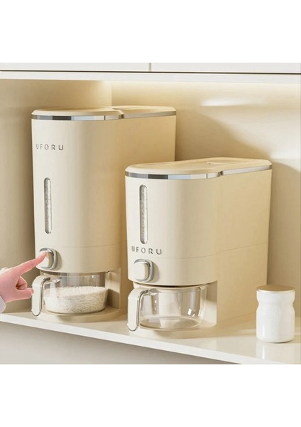 Mühürlü Pirinç Kovası Mutfak Pirinç Saklama Kutusu Nem Geçirmez Böcek Geçirmez Flep Pirinç Kovası Fincan 5kg (Yurt Dışından) indirimleri